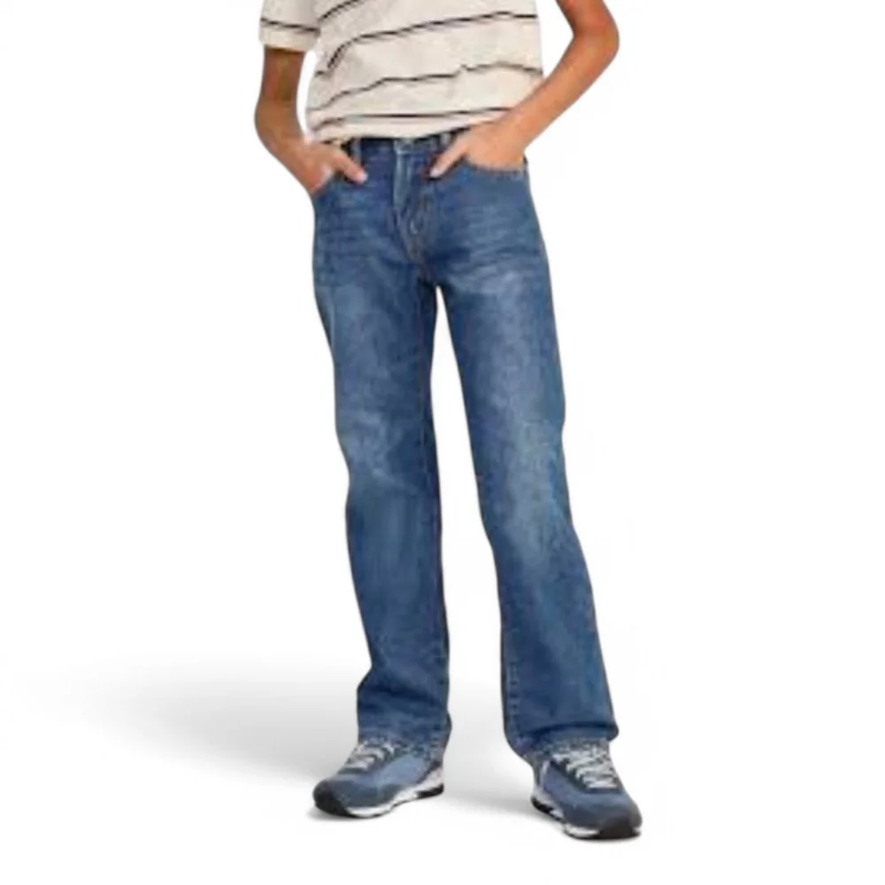 OLD NAVY Boys Straight Jeans Sz 12 Reg Skinny Straight Leg Adjustable Waist NEW